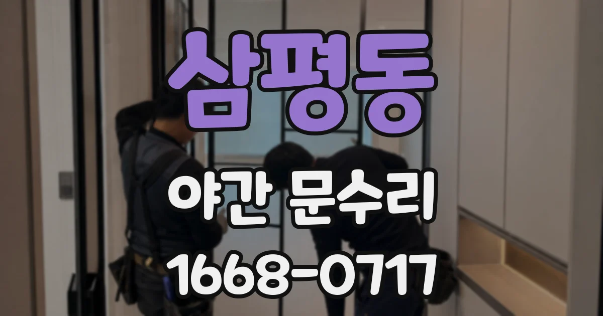 삼평동 야간 문수리