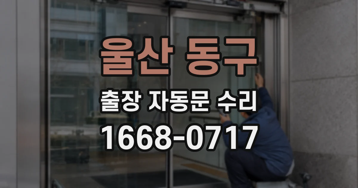 울산 동구 출장 자동문 수리