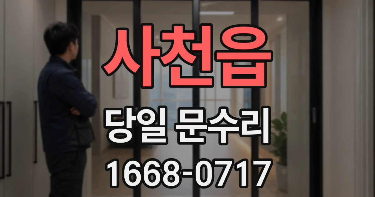 사천읍 당일 문수리