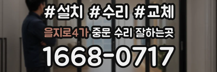 을지로4가 중문 수리 잘하는곳