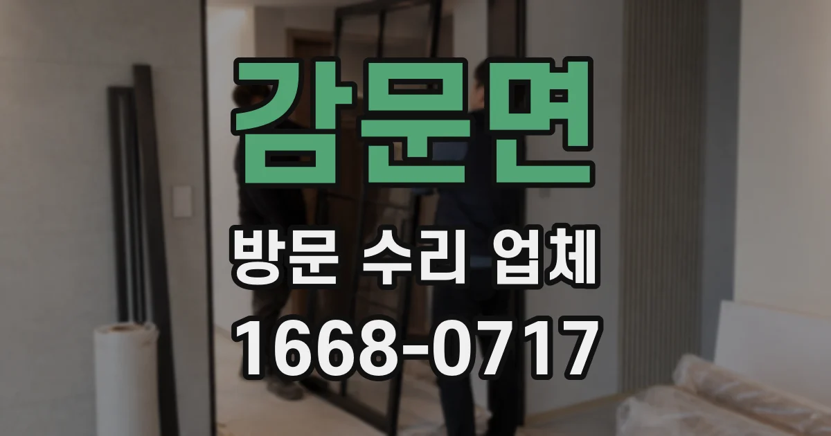 감문면 방문 수리 업체