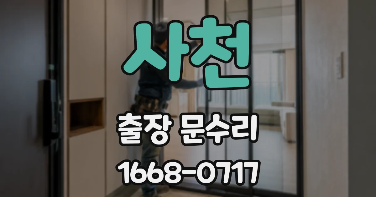 사천 출장 문수리