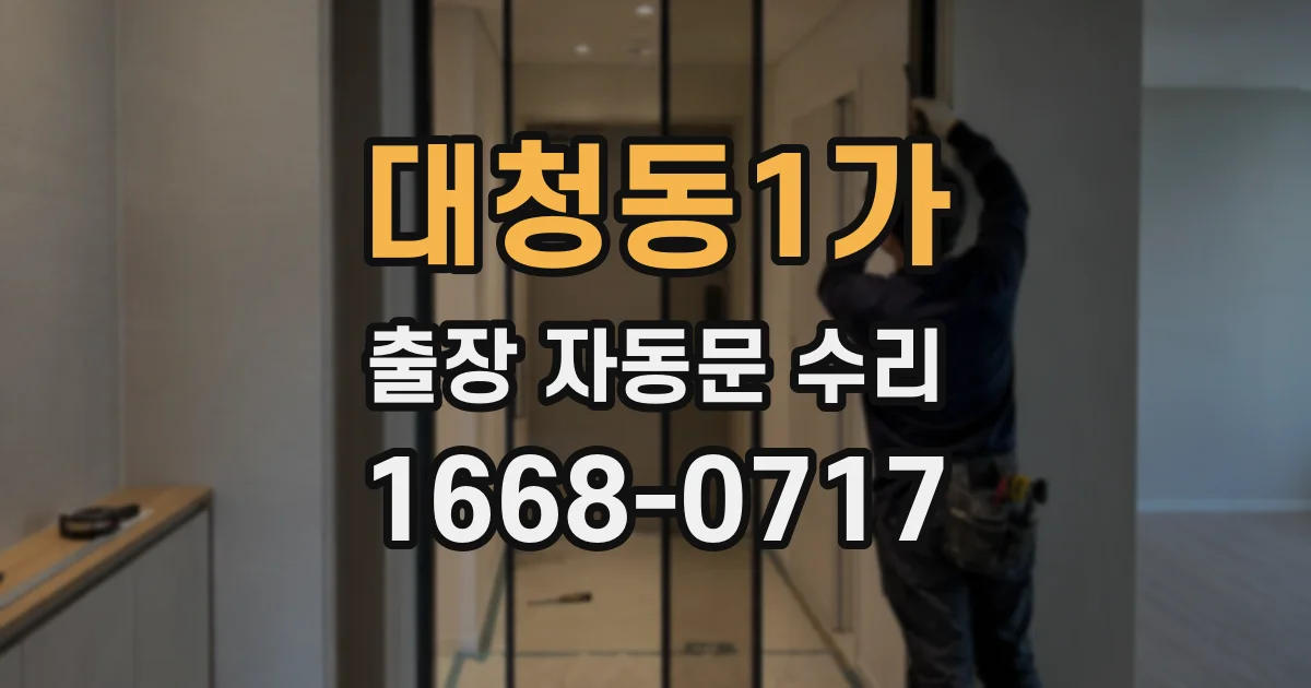 대청동1가 출장 자동문 수리