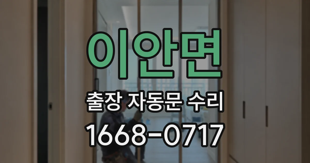 이안면 출장 자동문 수리