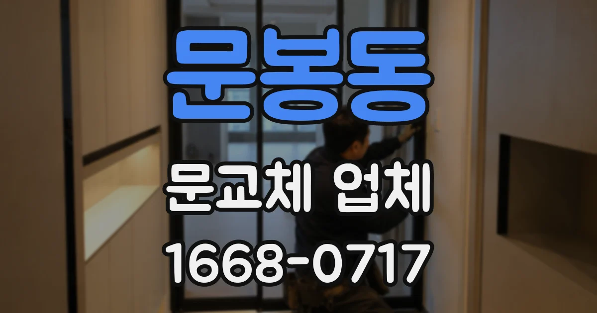 문봉동 문교체 업체