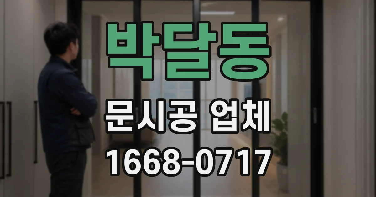 박달동 문시공 업체