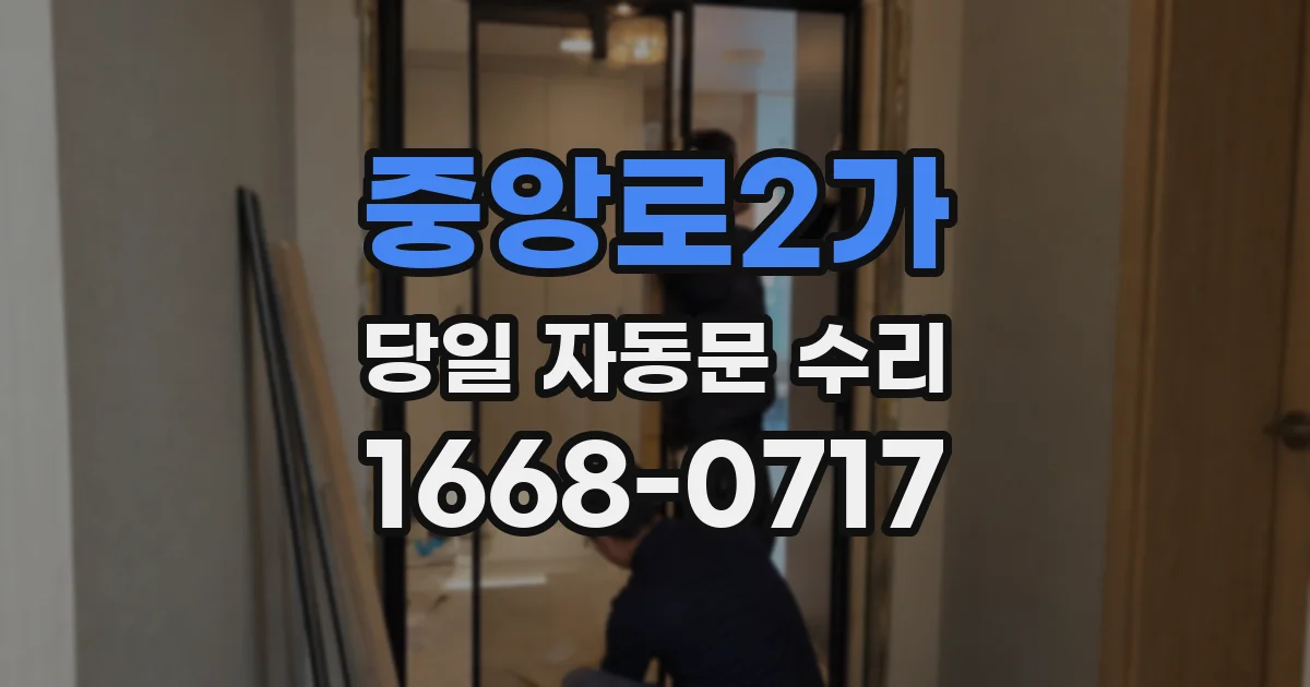 중앙로2가 당일 자동문 수리