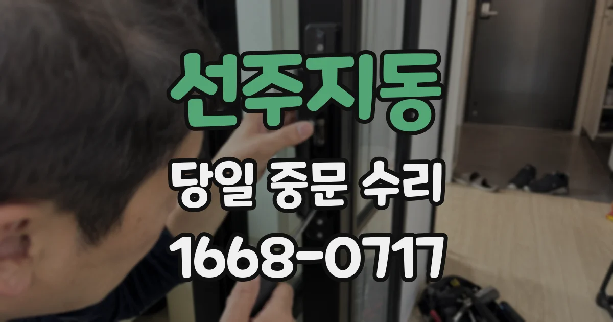 선주지동 당일 중문 수리