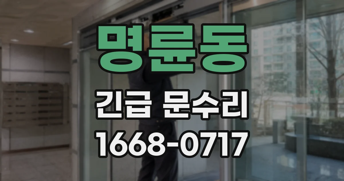 명륜동 긴급 문수리