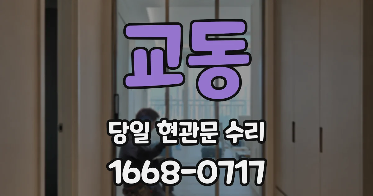 교동 당일 현관문 수리