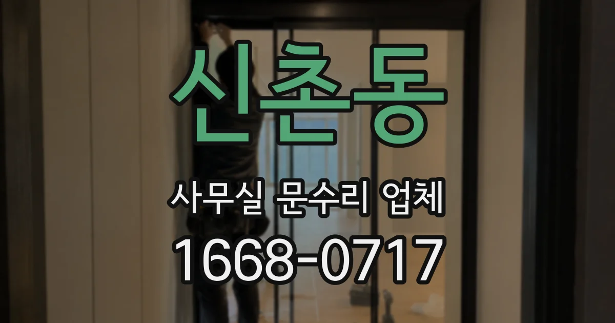 신촌동 사무실 문수리 업체