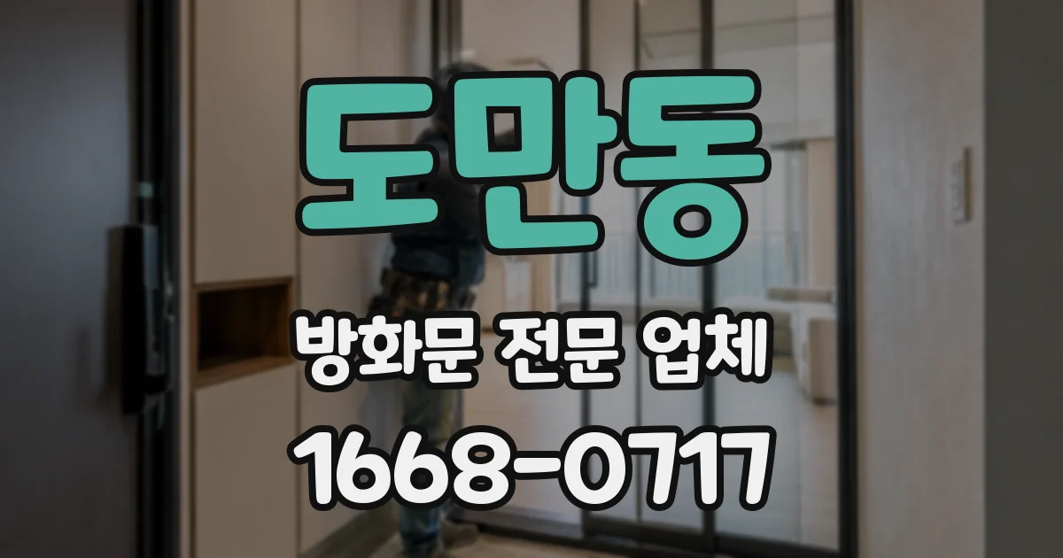 도만동 방화문 전문 업체