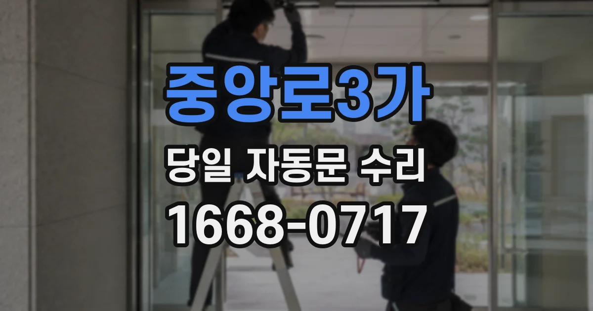 중앙로3가 당일 자동문 수리
