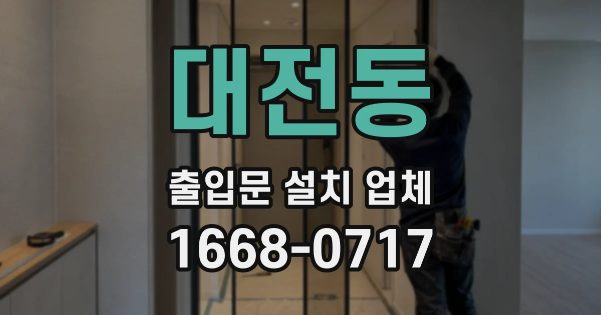 대전동 출입문 설치 업체