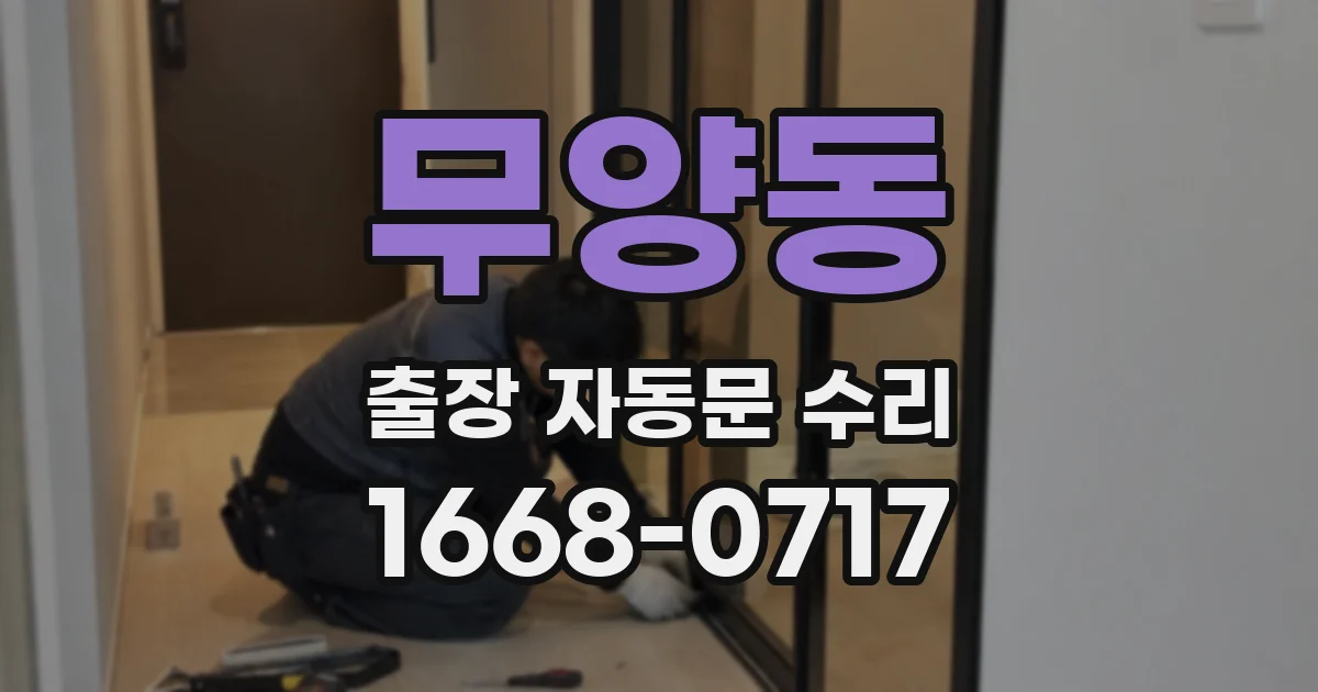 무양동 출장 자동문 수리