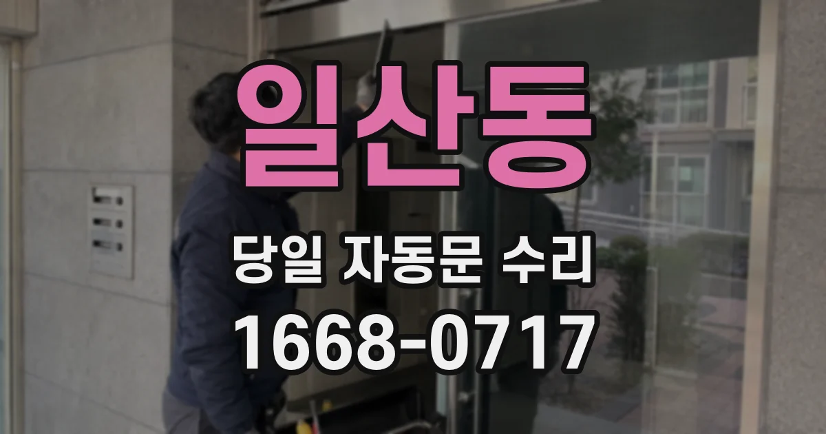 일산동 당일 자동문 수리