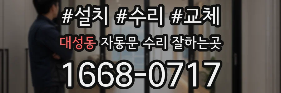 대성동 자동문 수리 잘하는곳