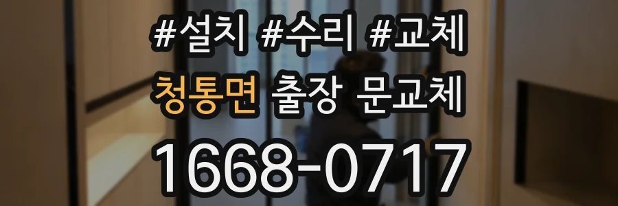 청통면 출장 문교체
