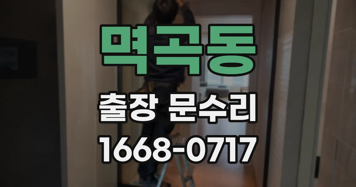 멱곡동 출장 문수리