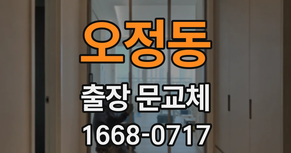 오정동 출장 문교체