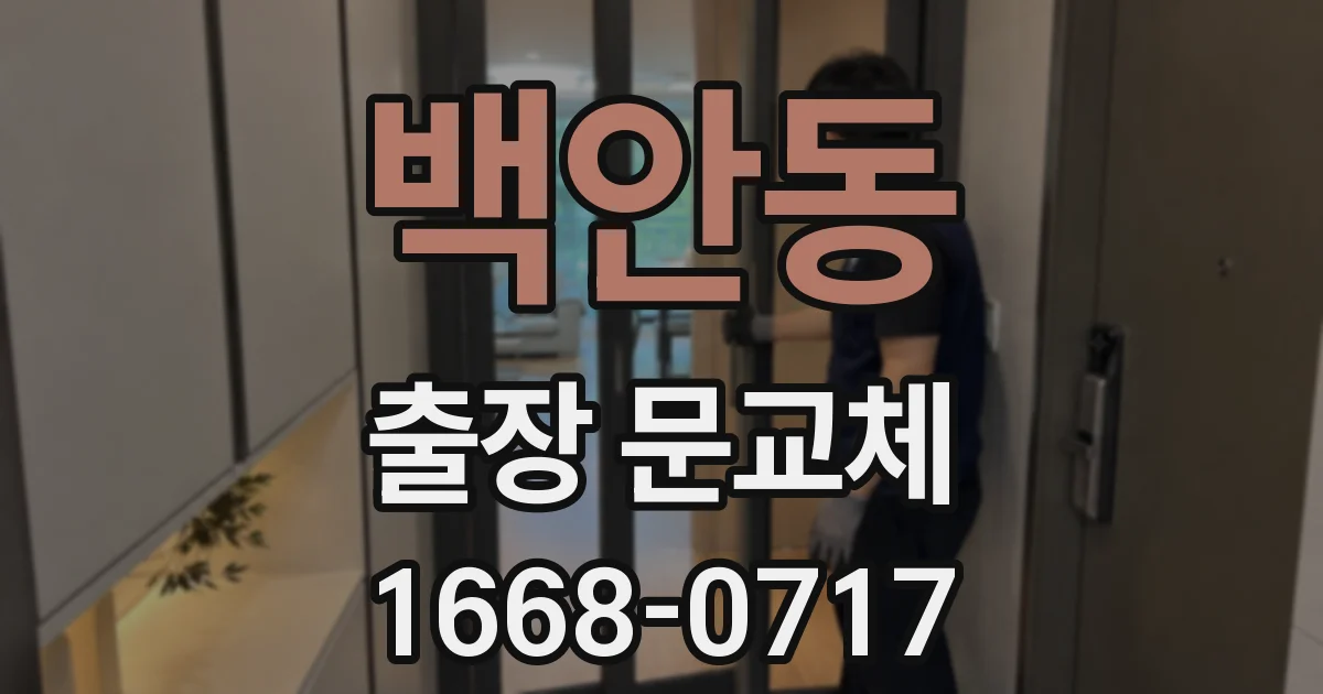 백안동 출장 문교체