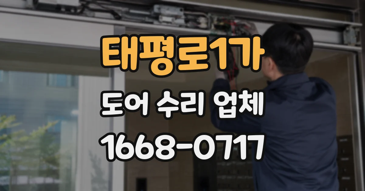 태평로1가 도어 수리 업체