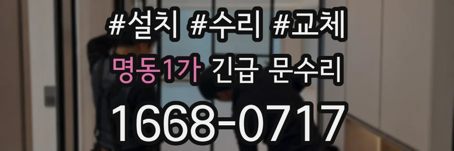 명동1가 긴급 문수리