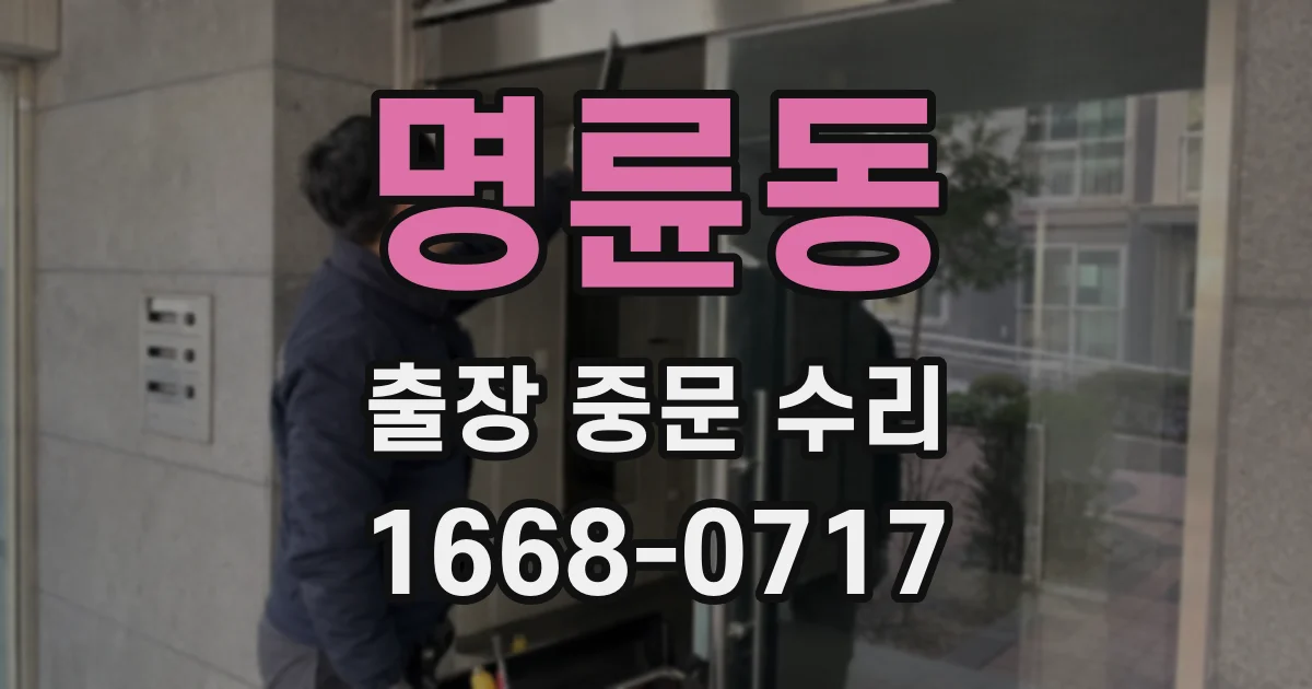 명륜동 출장 중문 수리