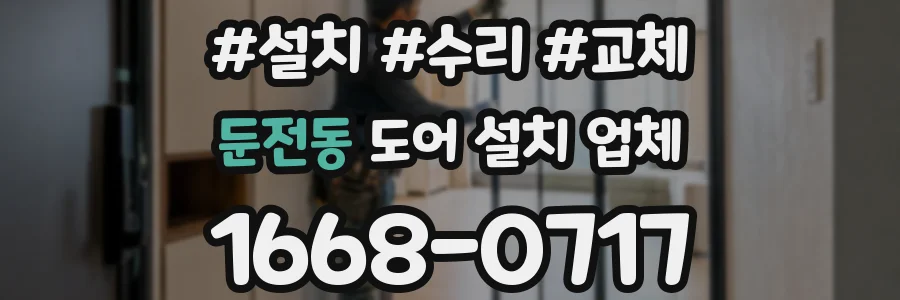 둔전동 도어 설치 업체