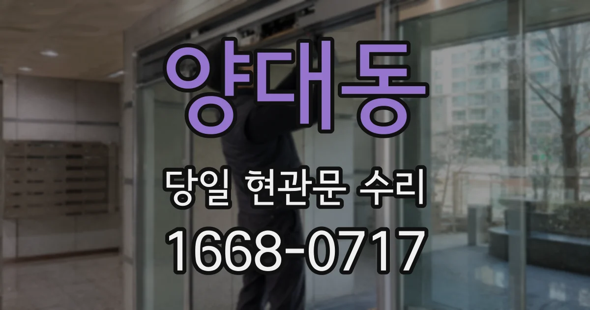 양대동 당일 현관문 수리