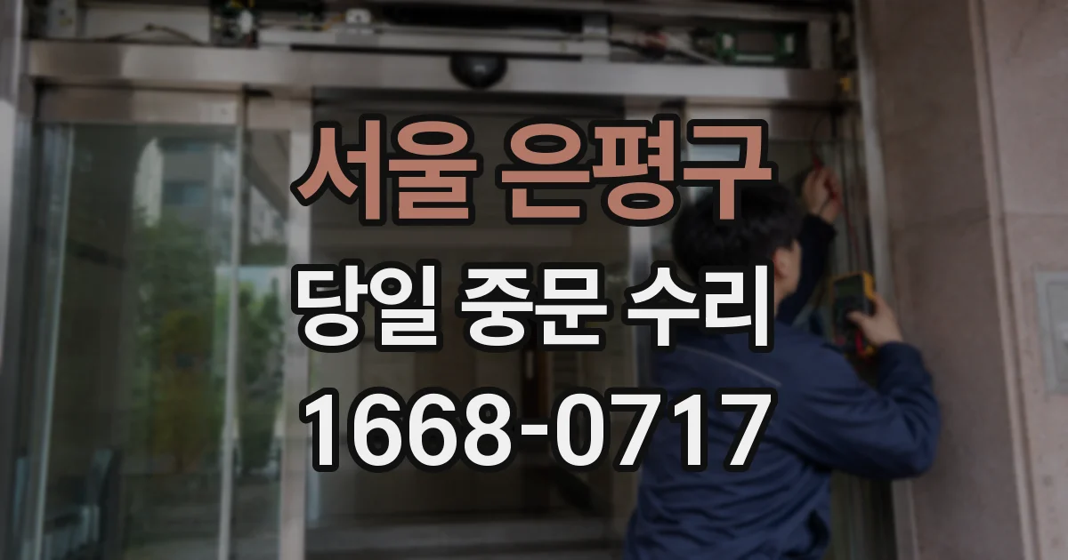 서울 은평구 당일 중문 수리