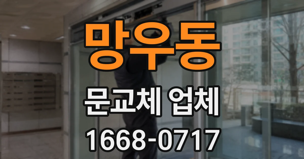 망우동 문교체 업체