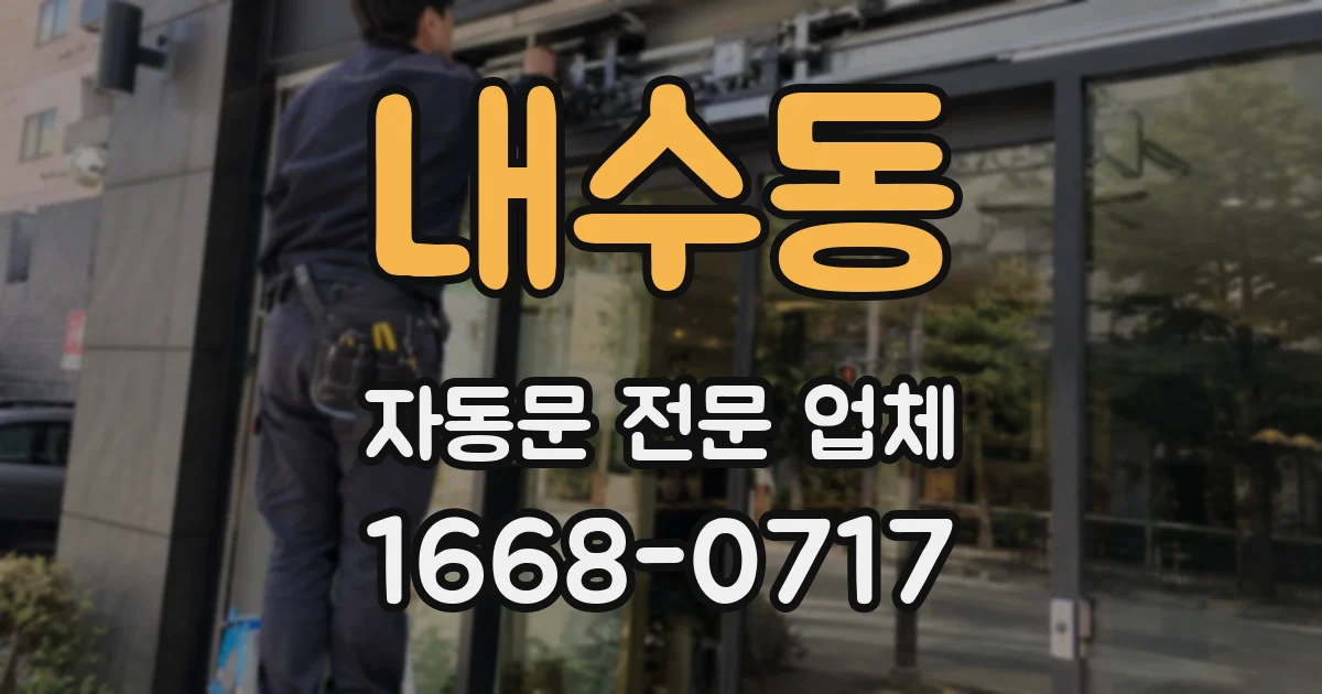 내수동 자동문 전문 업체