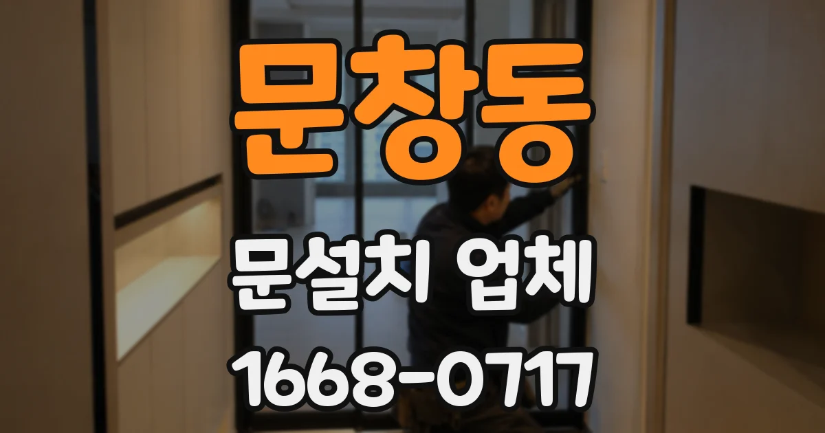 문창동 문설치 업체