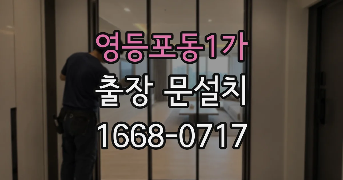 영등포동1가 출장 문설치