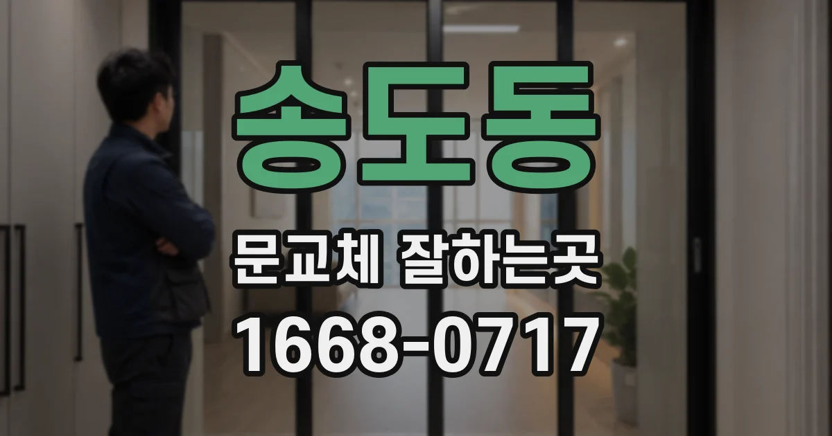 송도동 문교체 잘하는곳