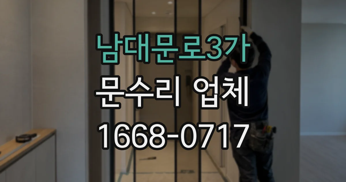 남대문로3가 문수리 업체