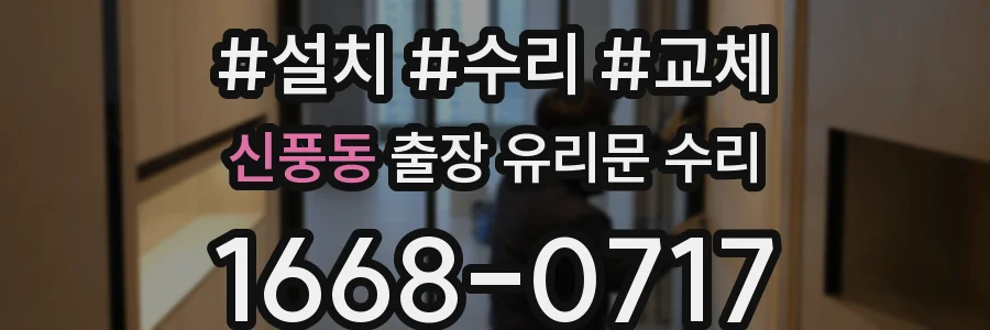 신풍동 출장 유리문 수리