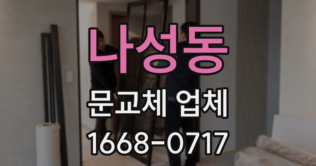 나성동 문교체 업체
