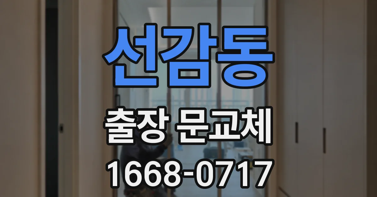 선감동 출장 문교체