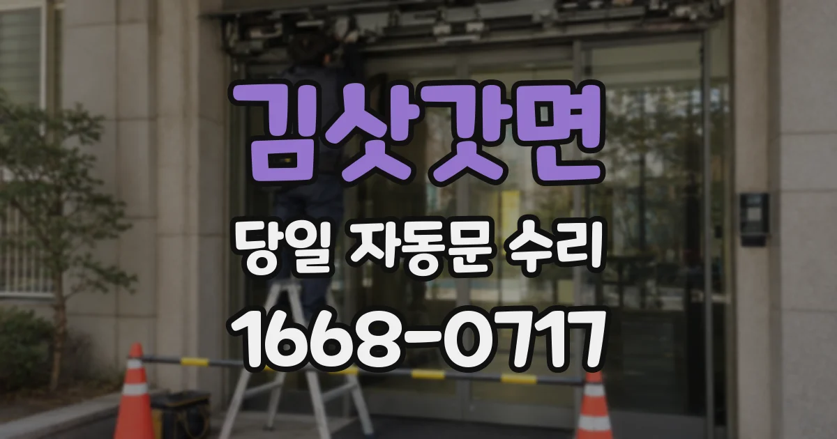 김삿갓면 당일 자동문 수리