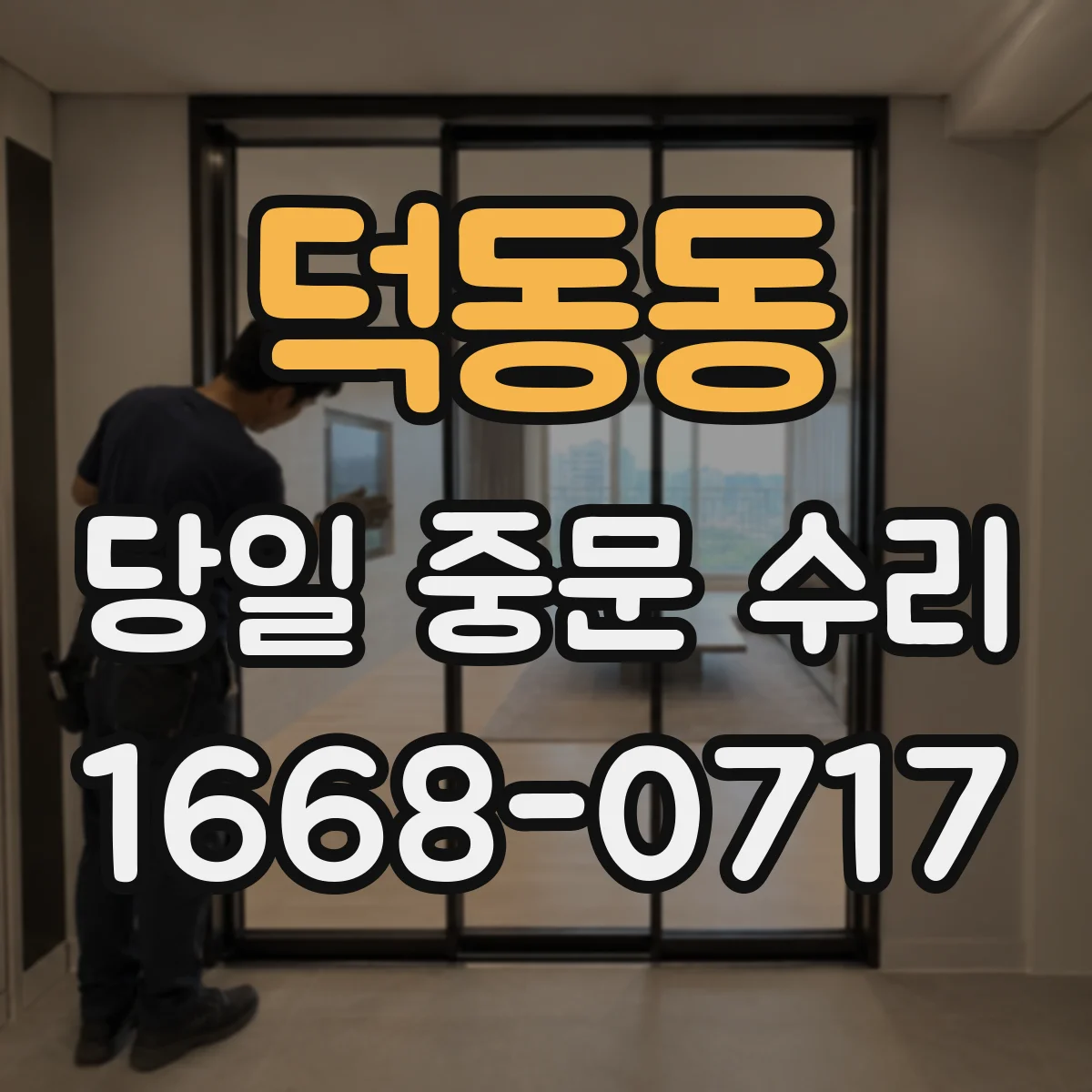 덕동동 당일 중문 수리