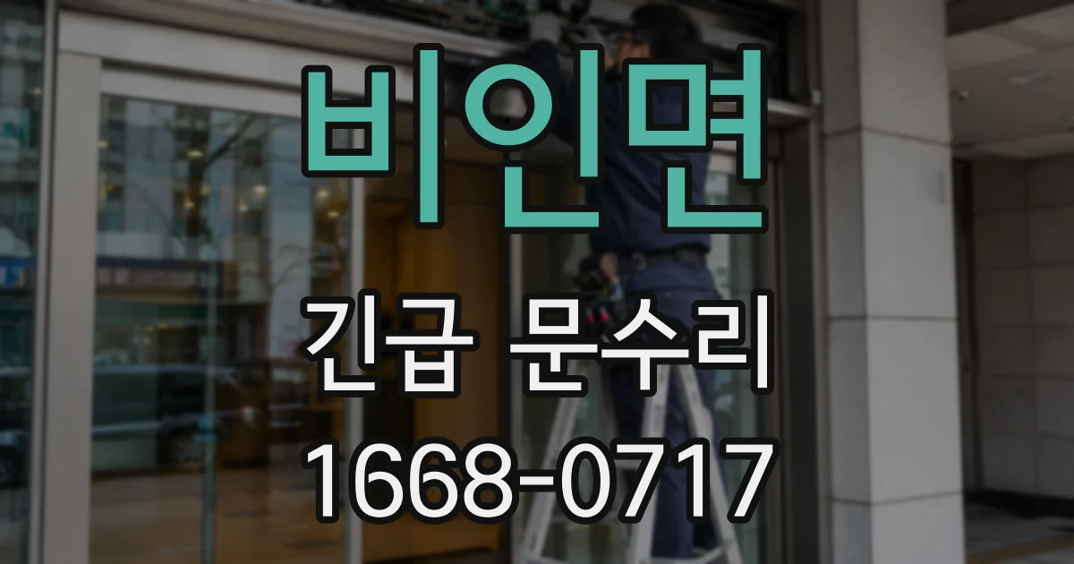 비인면 긴급 문수리