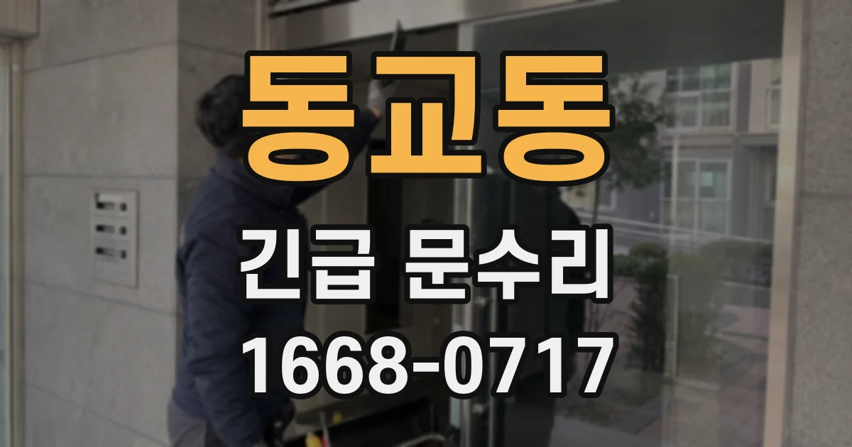 동교동 긴급 문수리