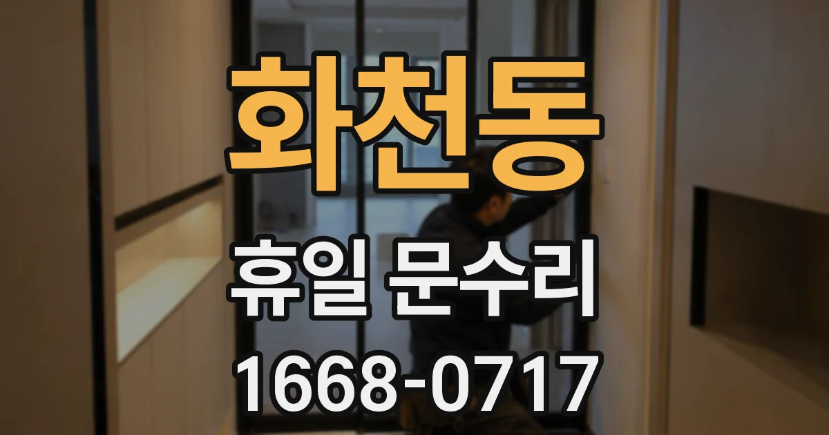 화천동 휴일 문수리