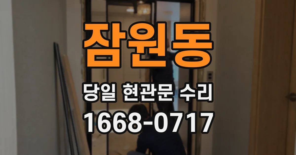 잠원동 당일 현관문 수리