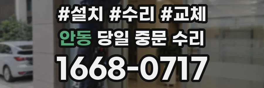 안동 당일 중문 수리