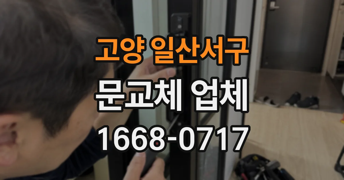 고양 일산서구 문교체 업체