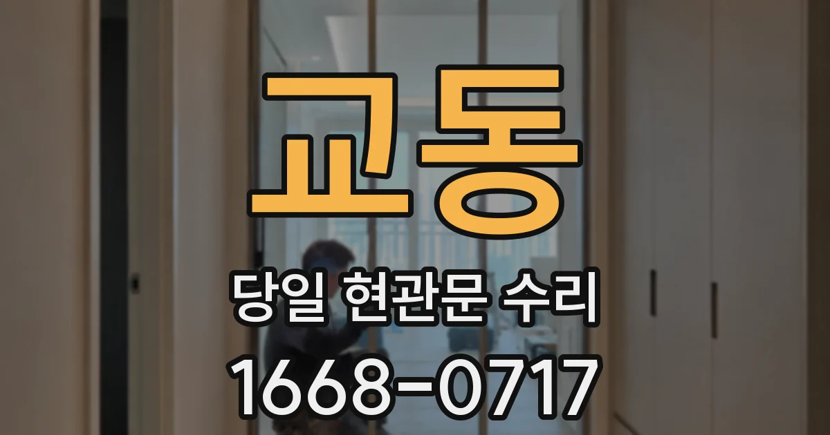 교동 당일 현관문 수리