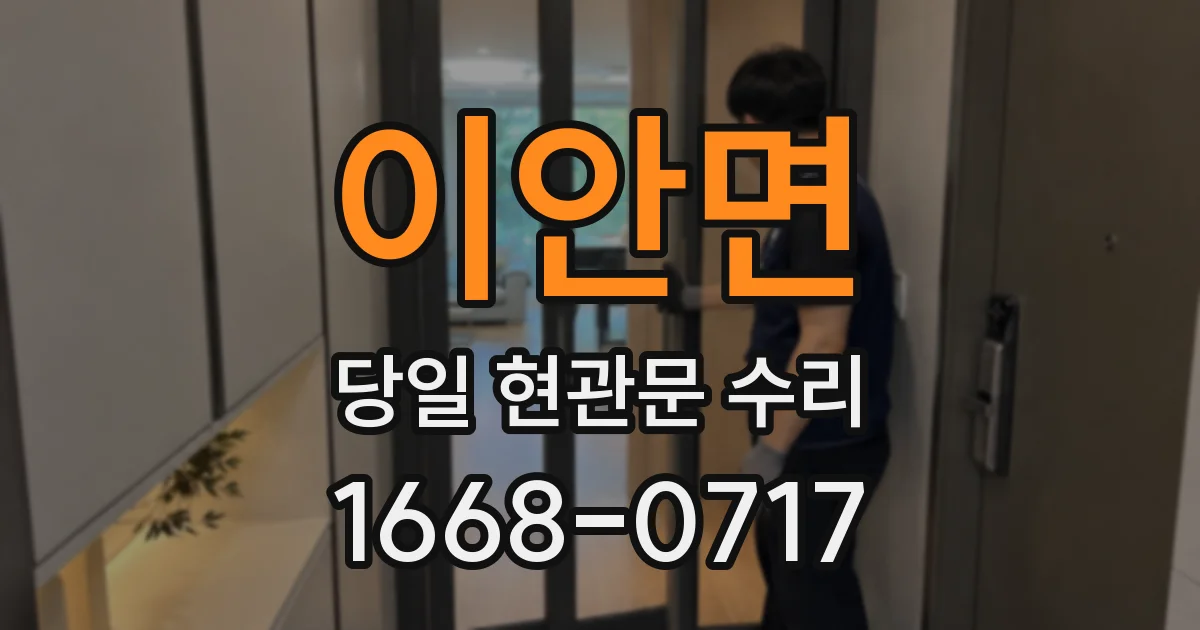 이안면 당일 현관문 수리